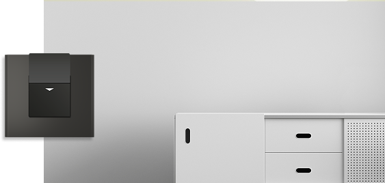 room scene with lamp and switch plate