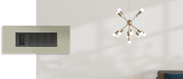 room scene with lamp and switch plate